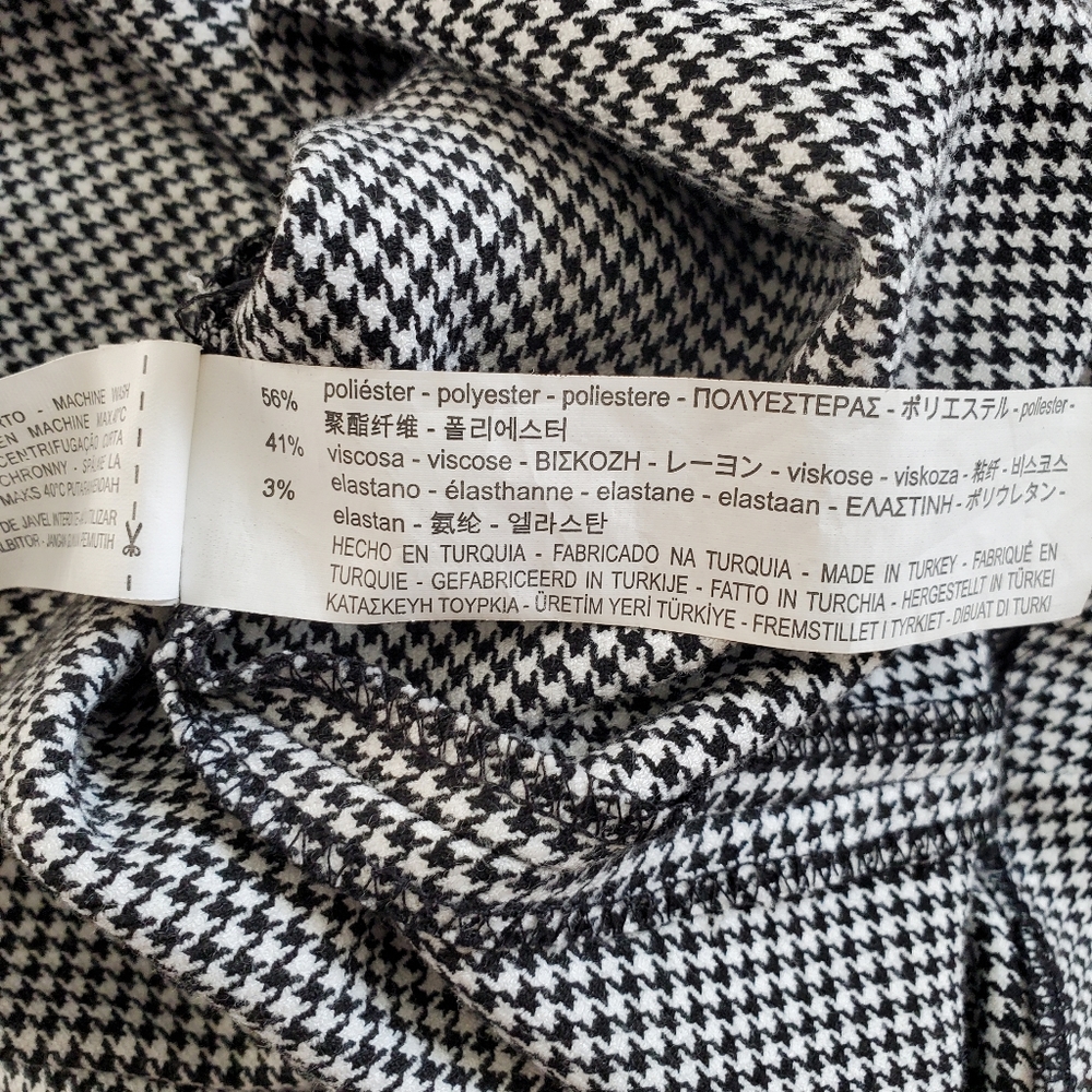 🎈SOLD 🎈ZARA Houndstooth Faux Leather Collar Dress - Picture 12 of 12
